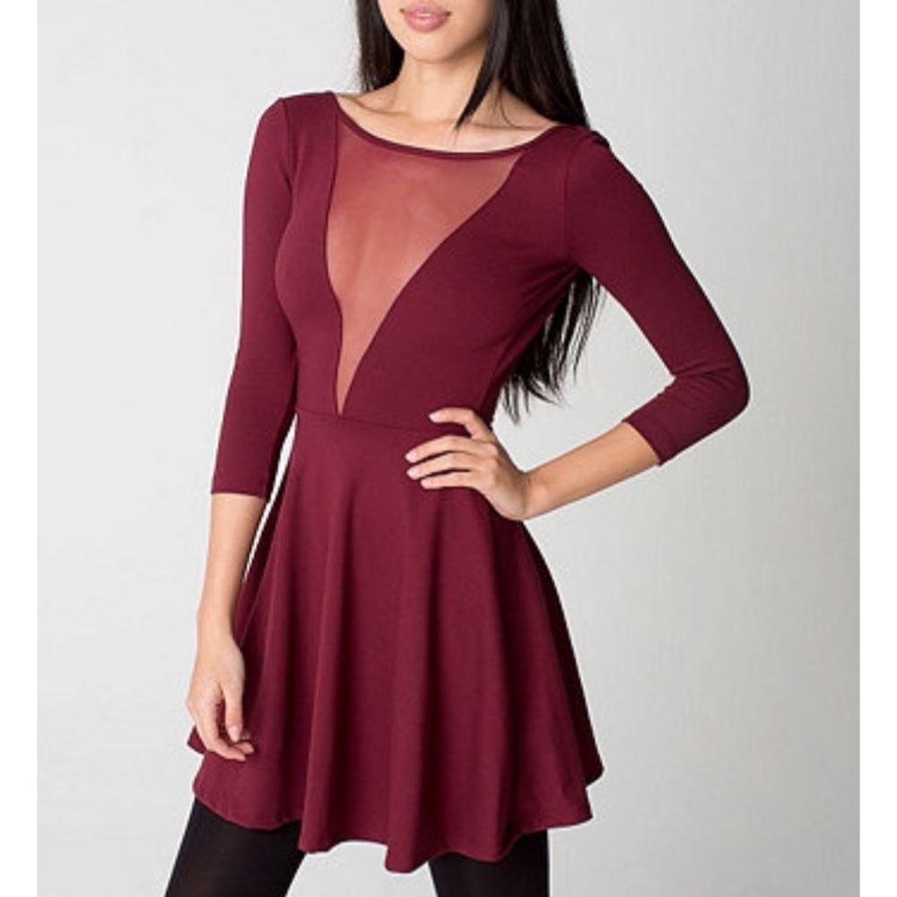 Gloria V-neck Skater Dress American apparel